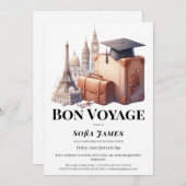 Travel Theme Graduation Party Invitation Einladung (Vorne/Hinten)