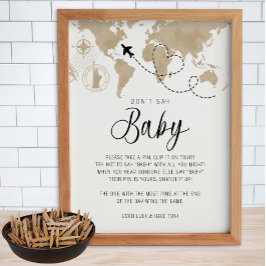 Travel Theme Say Baby Game Poster