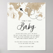 Travel Theme Say Baby Game Poster (Vorne)