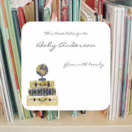 Travel Themed Baby Dusche Buchzeichen Aufkleber