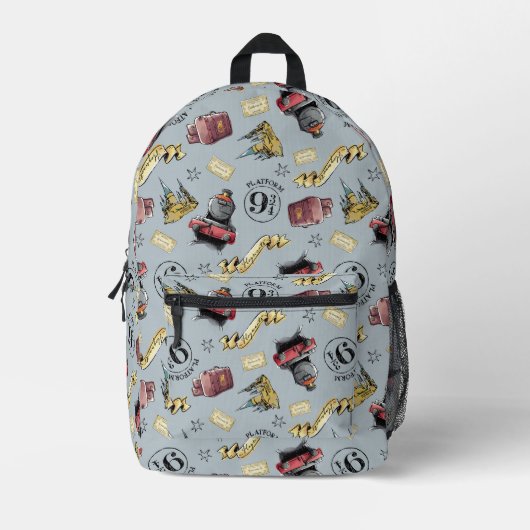 Travel To HOGWARTS™ Pattern Bedruckter Rucksack (Vorderseite)