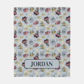 Travel To HOGWARTS™ Pattern Fleecedecke (Vorderseite)