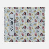 Travel To HOGWARTS™ Pattern Fleecedecke (Vorderseite (Horizontal))