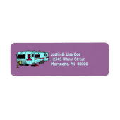 Travel Trailer Camp Glamping Camper Adressetikette (Vorne)