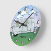 Travel Trailer  Runde Wanduhr (Winkel)