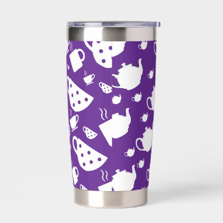 Travel Tumbler with Coffee Tee Pattern Thermobecher