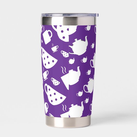 Travel Tumbler with Coffee Tee Pattern Thermobecher (Links)