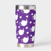 Travel Tumbler with Coffee Tee Pattern Thermobecher (Rückseite)
