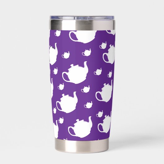 Travel Tumbler with Coffee Tee Pattern Thermobecher (Rückseite)