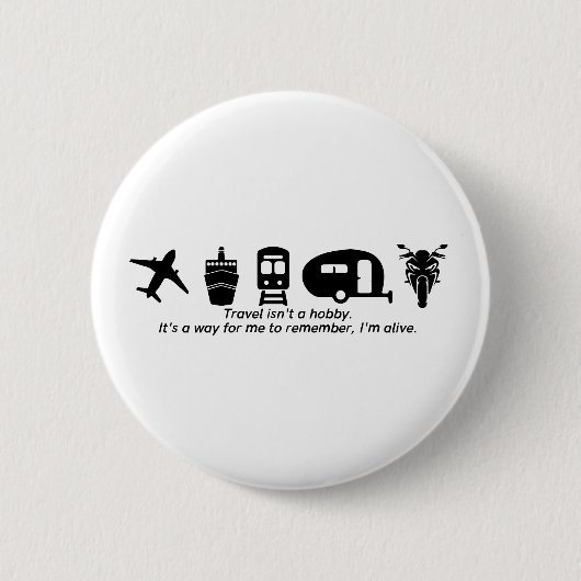Travel typography  button (Vorderseite)