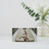 Travel Vlogger Influencer Content Creator Foto Visitenkarte (Stehend Vorderseite)