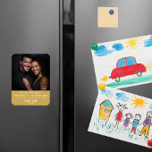 Travel Wedding Gold Elegant Save the Date Photo  Magnet
