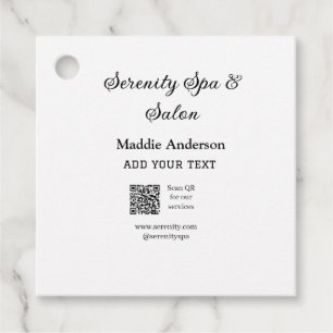Travel Wellness-Center Salon Scan QR für Dienste W Geschenkanhänger