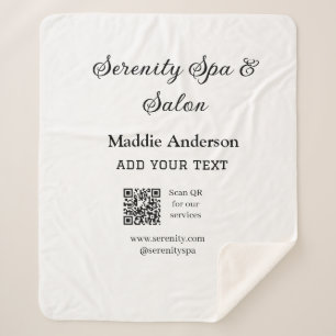 Travel Wellness-Center Salon Scan QR für Dienste W Sherpadecke