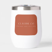 Travel Wine Tumbler: Claude Co. Burnt Umber (Vorderseite)