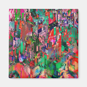 Travel World Abstrakt City Gebäude Skyline Magnet