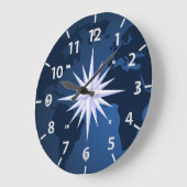 Travel World Map Compass Rose Große Wanduhr (Winkel)