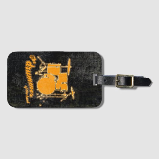 Traveler Drummer Gepäckanhänger (Vorderseite (Horizontal))