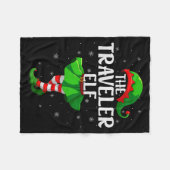 Traveler Elf Christmas Girls Women Elf Squad Xmas Fleecedecke (Vorderseite (Horizontal))