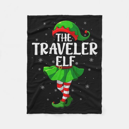 Traveler Elf Christmas Girls Women Elf Squad Xmas Fleecedecke (Vorderseite)