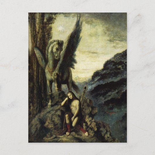 Traveler Poet von Gustave Moreau Postkarte (Vorderseite)