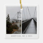 TravelfotoCollage Custom Memory Keepake Keramikornament (Vorderseite)