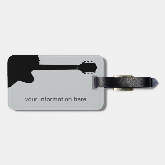 Travelgitarre Gepäckanhänger (Rückseite horizontal)