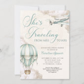 Traveling Adventure Bridal Shower Invitation Einladung (Vorderseite)