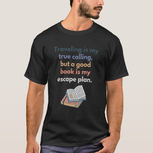 Traveling And Book T-Shirt (Vorderseite)