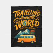 Traveling Around The World Van Life Adventure Desi Fleecedecke (Vorderseite)