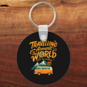 Traveling Around The World Van Life Adventure Desi Schlüsselanhänger (Vorderseite)