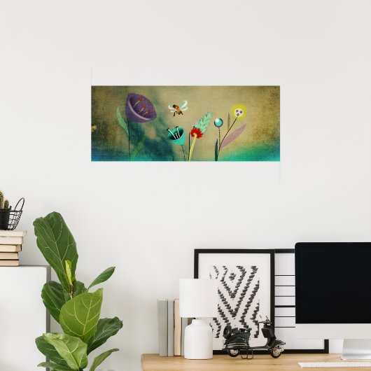 Traveling Bee Print Poster (Heimbüro)