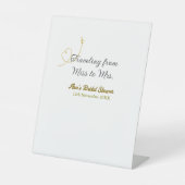 Traveling from Miss to Mrs bridal shower add name Sockelschild (Vorderseite)