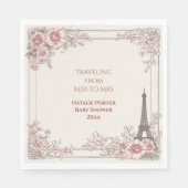 Traveling from Miss to Mrs Bridal Shower Paris Serviette (Vorderseite)