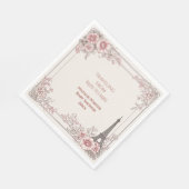 Traveling from Miss to Mrs Bridal Shower Paris Serviette (Ecke)