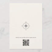 Traveling From Miss to Mrs QR Code Bridal Shower Einladung (Rückseite)