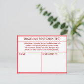 TRAVELING POSTCARD (TPC) POSTKARTE (Stehend Vorderseite)