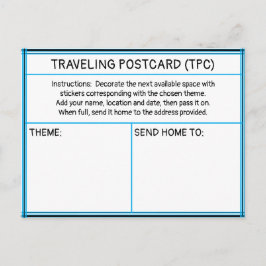 Traveling Sticker Postcard Postkarte