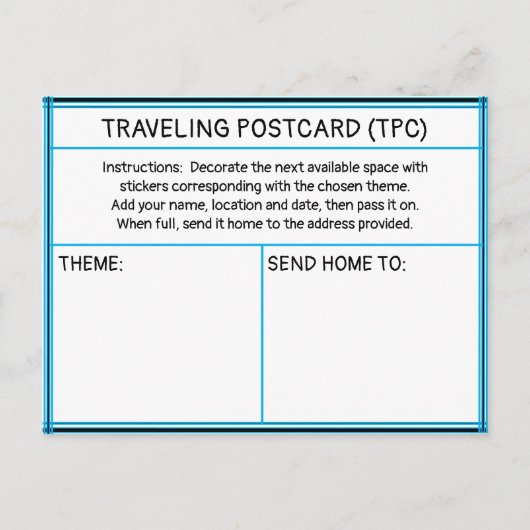 Traveling Sticker Postcard Postkarte (Vorderseite)