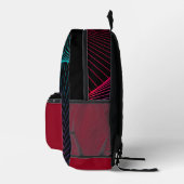 "Traveling through the Grid" Retro Backpack Bedruckter Rucksack (Rechts)