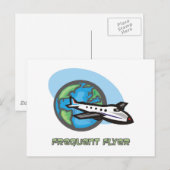 Traveller: Flyer-Passagierflugzeug Postkarte (Vorne/Hinten)