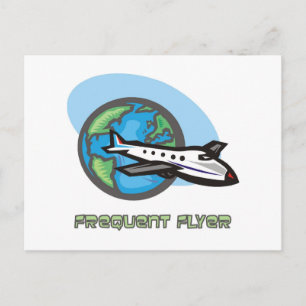 Traveller: Flyer-Passagierflugzeug Postkarte