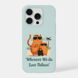 Travelling Cat Love Moment Phone Case iPhone 15 Pro Hülle
