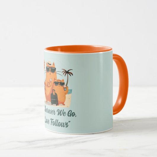 Travelling Cat Love Moment Tasse (VorderseiteRechts)