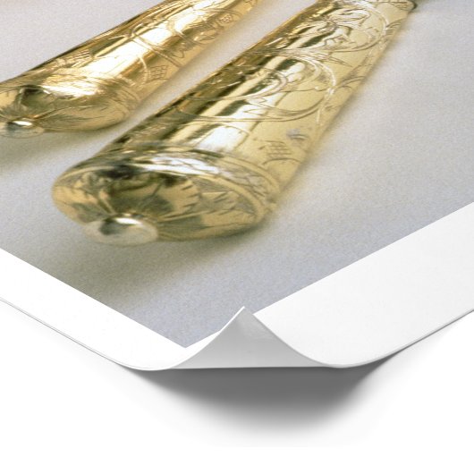 Travelling set of a knife, fork, spoon and beaker, poster (Ecke)