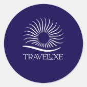 Traveluxe Logo Round Sticker (Vorderseite)
