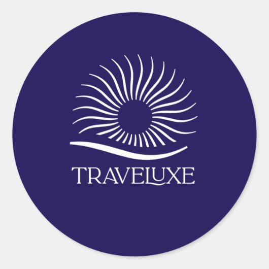 Traveluxe Logo Round Sticker (Vorderseite)