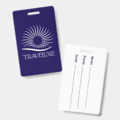 Traveluxe Value Gepäckanhänger ✈️ Ausweis (Vorder- & Rückseite)