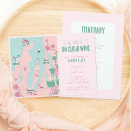 Traverse City Cloud Wine Junggeselinnen-Abschied Einladung