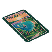 Traverse City Lake Michigan Illustration Magnet (Rechte Seite)